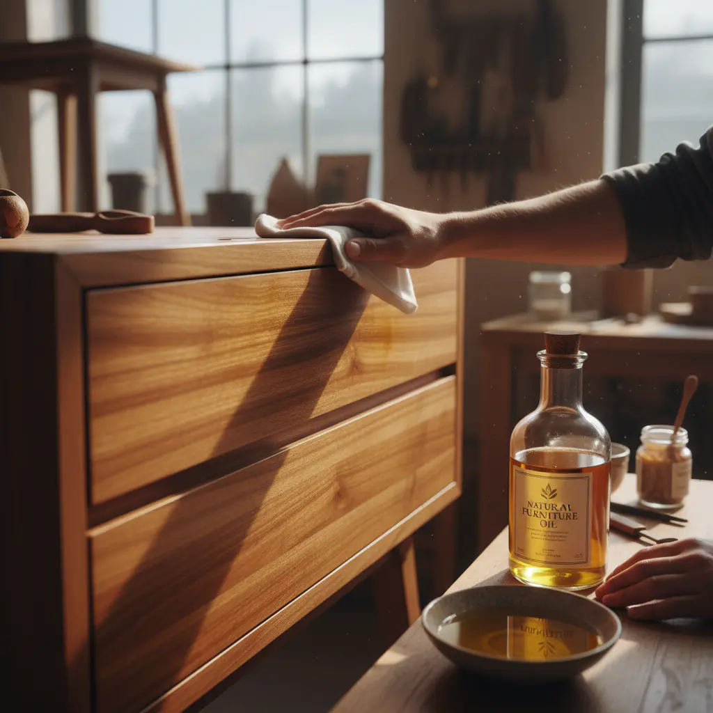 Applying natural oils to finished furniture