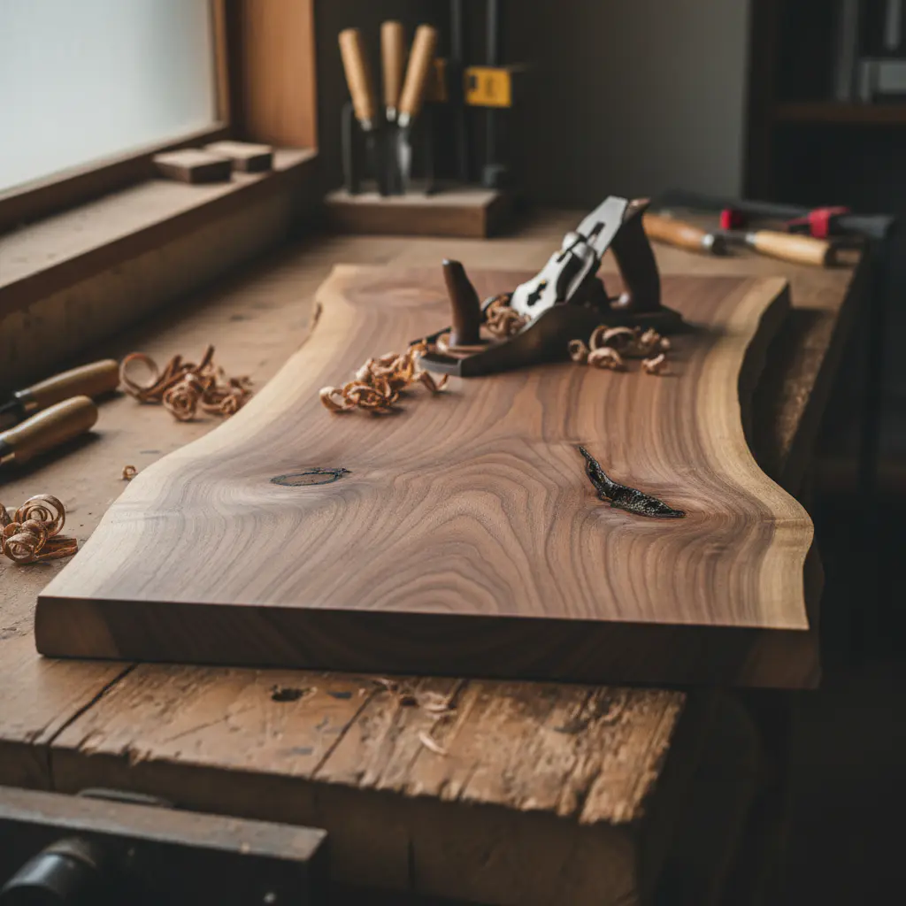 Raw walnut slab