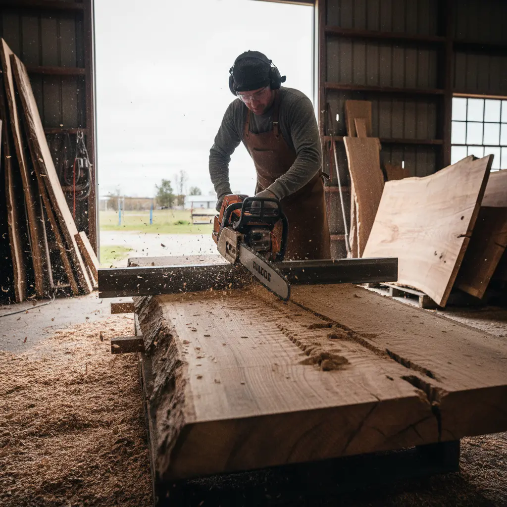 Rough milling wood slabs